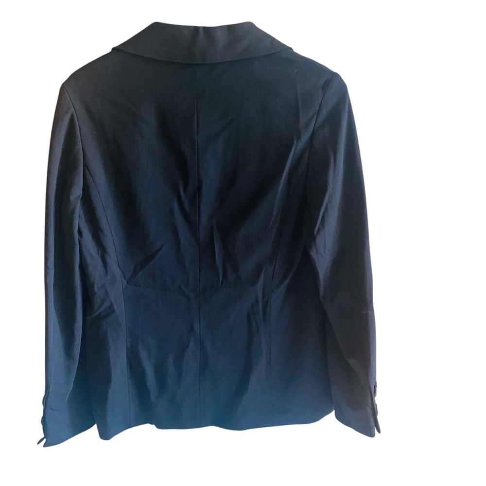 Piazza Sempione Womens Jacket Size 46 / large Black Solid Basic Long Sleeve Wool - Picture 3 of 8